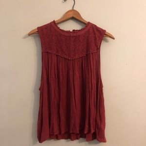 American Eagle flowy peasant tank top